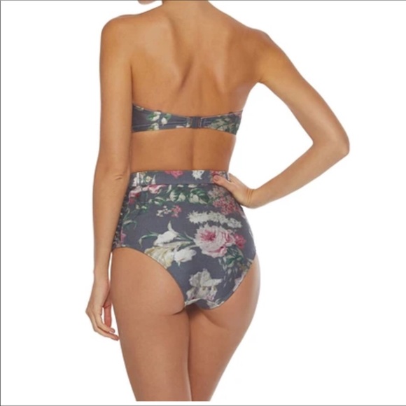 Zimmermann Iris Grey Floral High Waist Bikini  0/2 - Picture 4 of 12